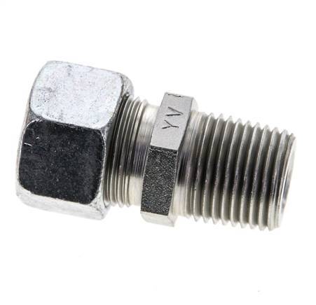 1/2'' NPT Außengewinde x 15L Verzinkter Stahl Gerade Schneidring 315 Bar DIN 2353 Bild 3