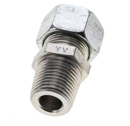 1/2'' NPT Außengewinde x 15L Verzinkter Stahl Gerade Schneidring 315 Bar DIN 2353 Bild 5