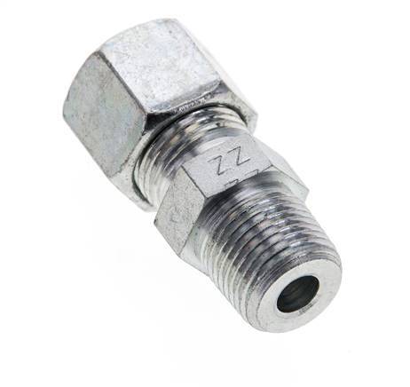 3/8'' NPT Außengewinde x 10S Verzinkter Stahl Gerade Schneidring 630 Bar DIN 2353 Bild 4
