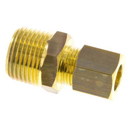 R 3/8'' Außengewinde x 8mm Messing Gerade Klemmverschraubung 135 Bar DIN EN 1254-2 Bild 2