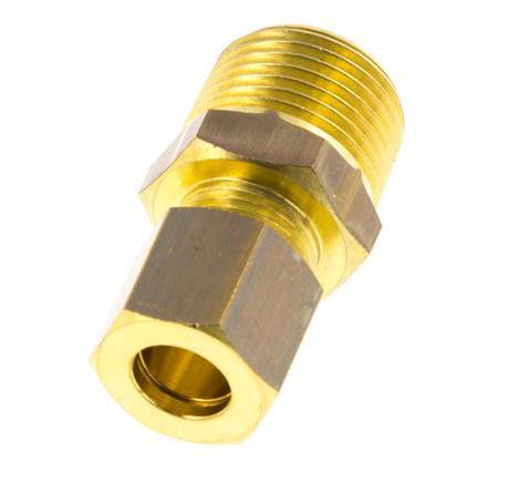 R 3/8'' Außengewinde x 8mm Messing Gerade Klemmverschraubung 135 Bar DIN EN 1254-2 Bild 4
