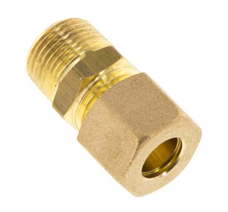R 3/8'' Außengewinde x 10mm Messing Gerade Klemmverschraubung 95 Bar DIN EN 1254-2
