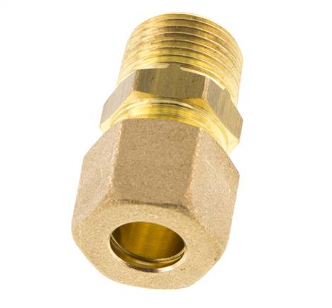 R 3/8'' Außengewinde x 10mm Messing Gerade Klemmverschraubung 95 Bar DIN EN 1254-2 Bild 2