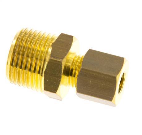 R 3/8'' Außengewinde x 6mm Messing Gerade Verschraubung 150 Bar DIN EN 1254-2 Bild 2
