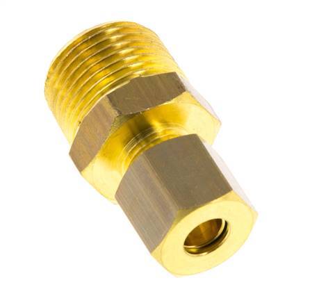 R 3/8'' Außengewinde x 6mm Messing Gerade Verschraubung 150 Bar DIN EN 1254-2 Bild 3