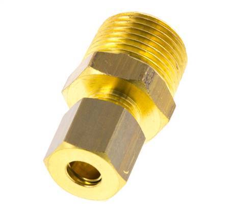 R 3/8'' Außengewinde x 6mm Messing Gerade Verschraubung 150 Bar DIN EN 1254-2 Bild 4
