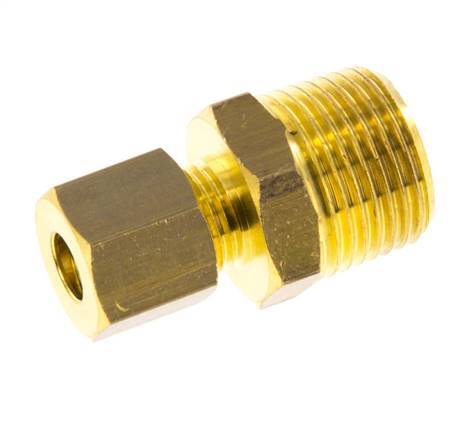 R 3/8'' Außengewinde x 6mm Messing Gerade Verschraubung 150 Bar DIN EN 1254-2 Bild 5
