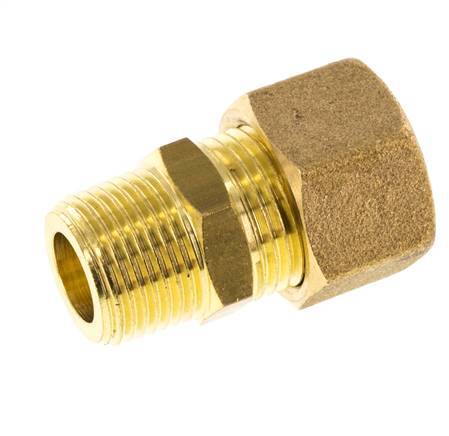 R 3/8'' Außengewinde x 12mm Messing gerade Verschraubung 75 Bar DIN EN 1254-2