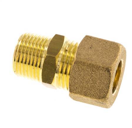 R 3/8'' Außengewinde x 12mm Messing gerade Verschraubung 75 Bar DIN EN 1254-2 Bild 2