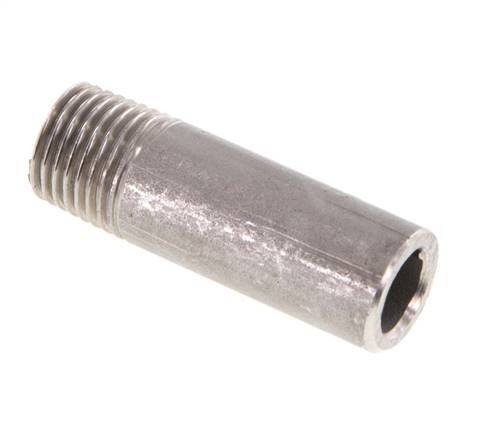 R 1/4'' Außengewinde x 13,5 mm Edelstahl-Rohrnippel mit Anschweißende 20 bar DIN 2982 - 40 mm