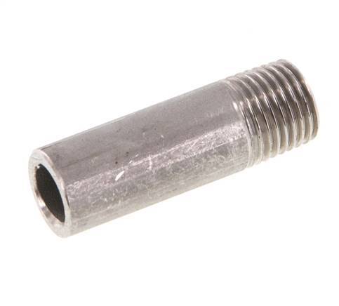 R 1/4'' Außengewinde x 13,5 mm Edelstahl-Rohrnippel mit Anschweißende 20 bar DIN 2982 - 40 mm Bild 2