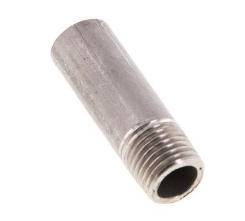 R 1/4'' Außengewinde x 13,5 mm Edelstahl-Rohrnippel mit Anschweißende 20 bar DIN 2982 - 40 mm Bild 4