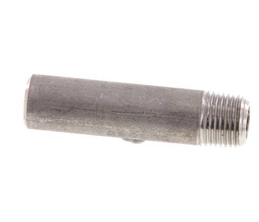 R 1/8'' Außengewinde x 10,2mm Edelstahl-Rohrnippel mit Anschweißende 20 bar DIN 2982 - 40mm Bild 3