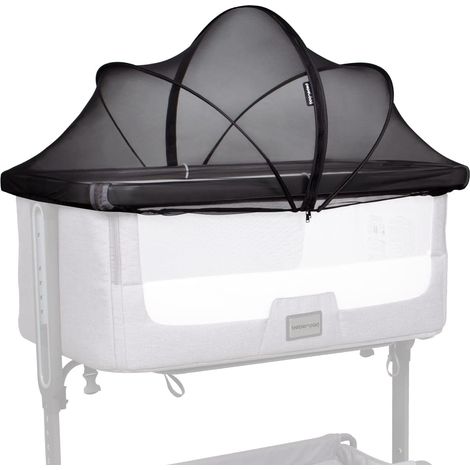 Moskitonetz Für Kinderbett, Reisebett, Gästebett Und Babyschirm - Feinmaschiges Gewebe, Einfach Zu Montieren (schwarz, 96 X 55 Cm)