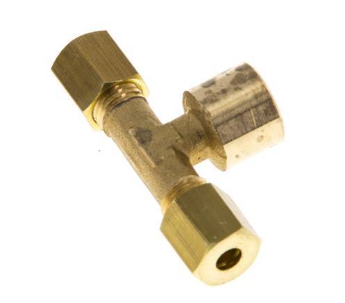 G 1/8'' x 4mm Messing T-Kompressionsverschraubung 150 Bar DIN EN 1254-2 Bild 3