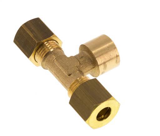 G 1/8'' x 6mm Messing T-Kompressionsverschraubung 150 Bar DIN EN 1254-2 Bild 3