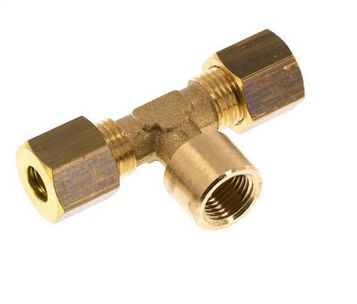 G 1/8'' x 6mm Messing T-Kompressionsverschraubung 150 Bar DIN EN 1254-2 Bild 5