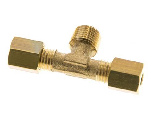 R 1/8'' Männlich X 4mm Messing T-Stück Klemmringverschraubung 150 Bar DIN EN 1254-2 Bild 2