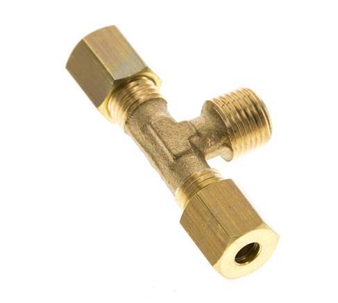 R 1/8'' Männlich X 4mm Messing T-Stück Klemmringverschraubung 150 Bar DIN EN 1254-2 Bild 3