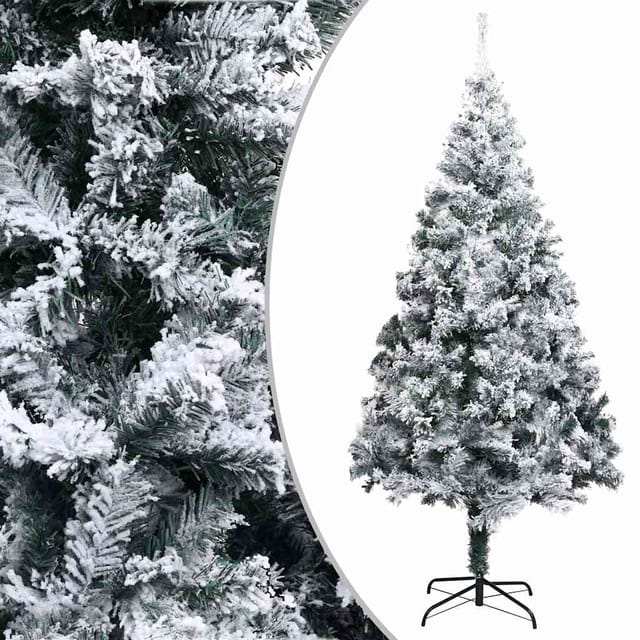 Vidaxl Künstlicher Weihnachtsbaum Mit Schnee Grün 210 Cm Pvc