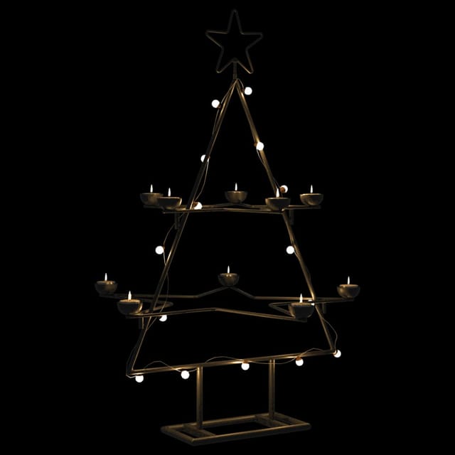 Vidaxl Metall-weihnachtsbaum Zum Dekorieren Schwarz 75 Cm