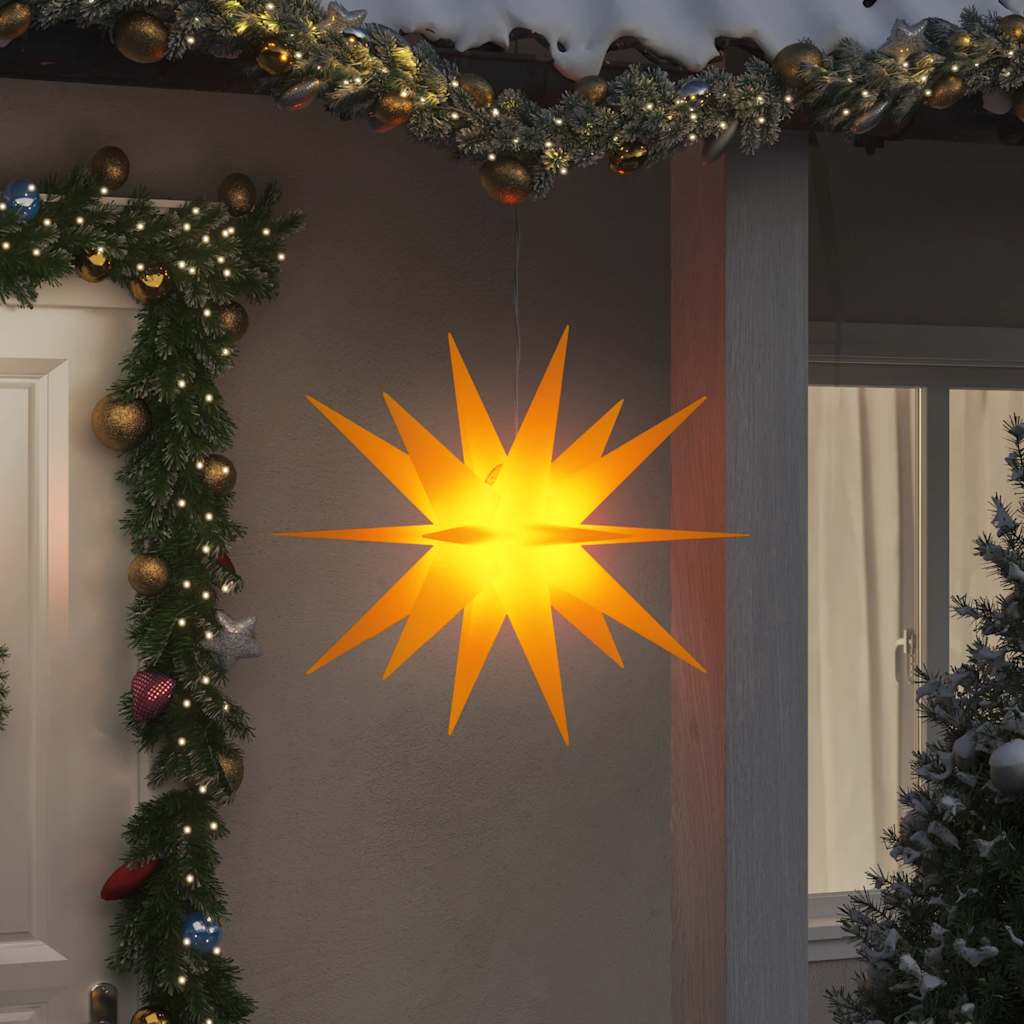 Led-weihnachtsstern Faltbar Gelb 100 Cm Vidaxl