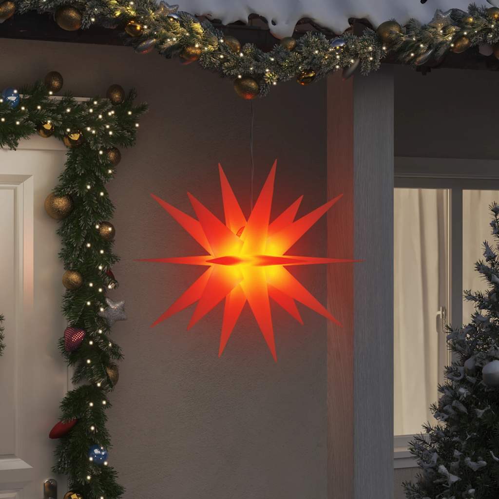 Led-weihnachtsstern Faltbar Rot 100 Cm Vidaxl