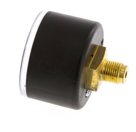 0..10 Bar (0..145 psi) Druck Manometer hinten Kunststoff / Messing 40 mm Klasse 2.5 Bild 2