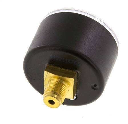 0..10 Bar (0..145 psi) Druck Manometer hinten Kunststoff / Messing 40 mm Klasse 2.5 Bild 4