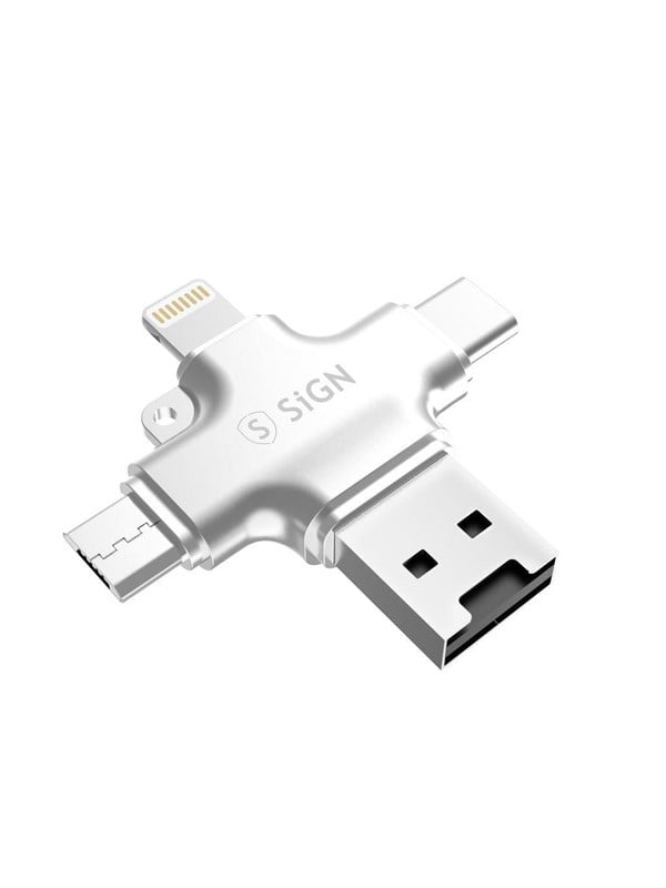 SiGN Micro SD Memory Card Reader for Mobile USB-CUSB-AMicro USBLightning