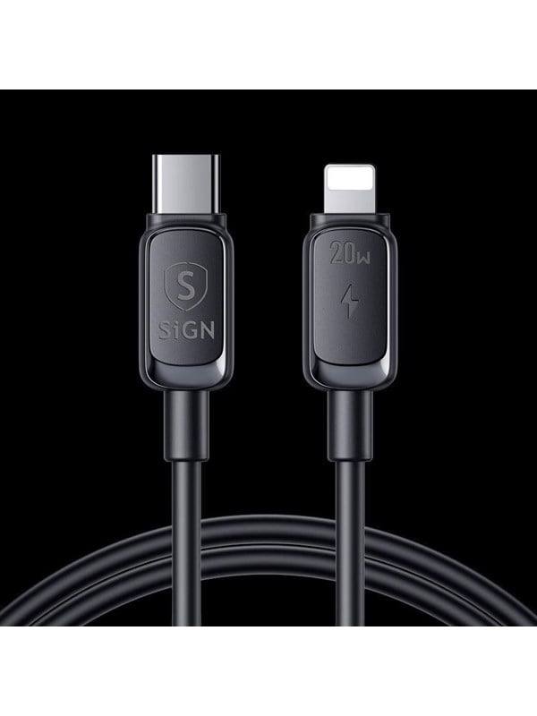 SiGN USB-C to Lightning Cable 20W - 12m - Black