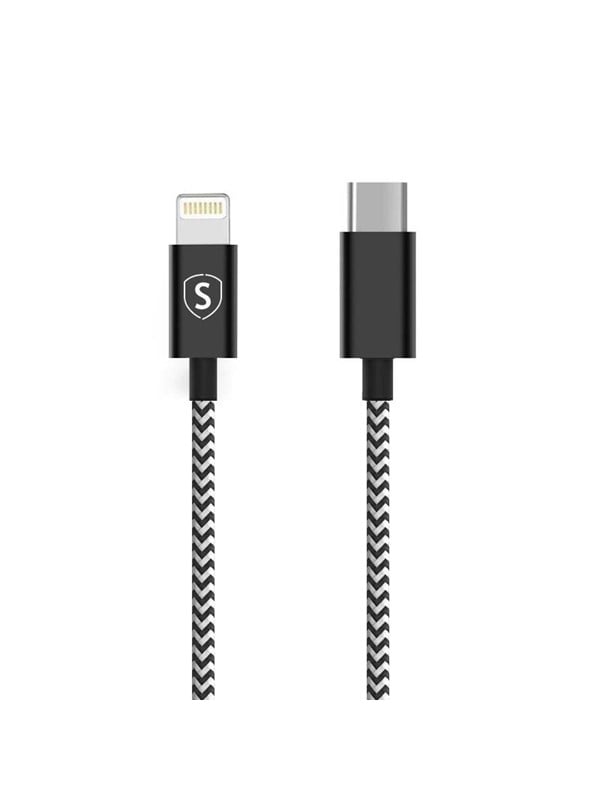SiGN Skin USB-C to Lightning Cable 21A - 2m - BlackWhite