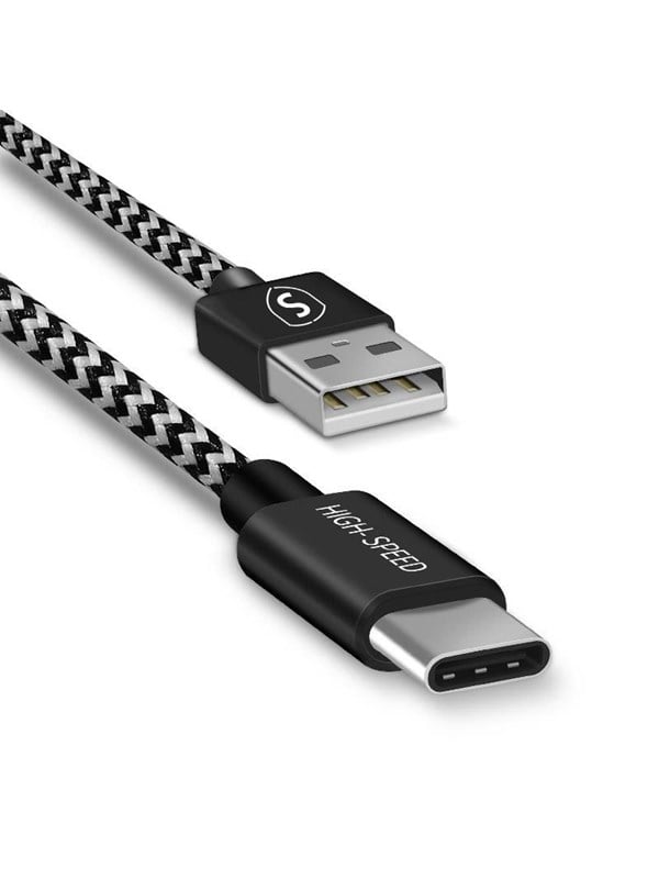 SiGN Skin USB-C Cable 21A - 15m - BlackWhite