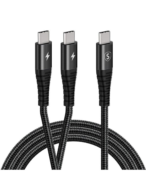 SiGN 2-in-1 USB-C cable to 2x USB-C 60W - 12m - black