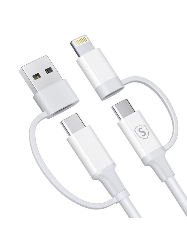 SiGN 4in1 USB-AUSB-C to LightningUSB-C cable 60W3A - 1m - White