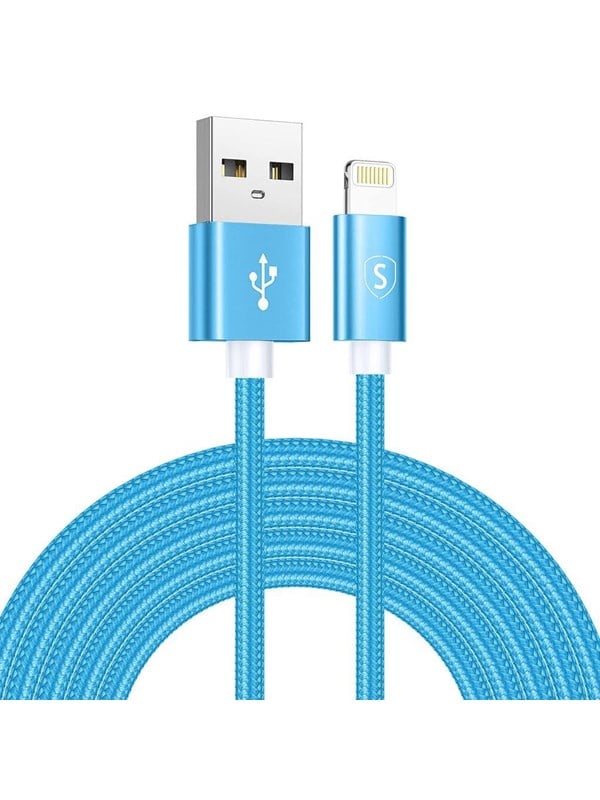 SiGN USB to Lightning Cable 24A - 3m - Nylon - Blue