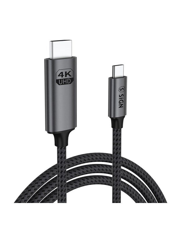 SiGN USB-C to HDMI cable 4K60Hz 3m - black