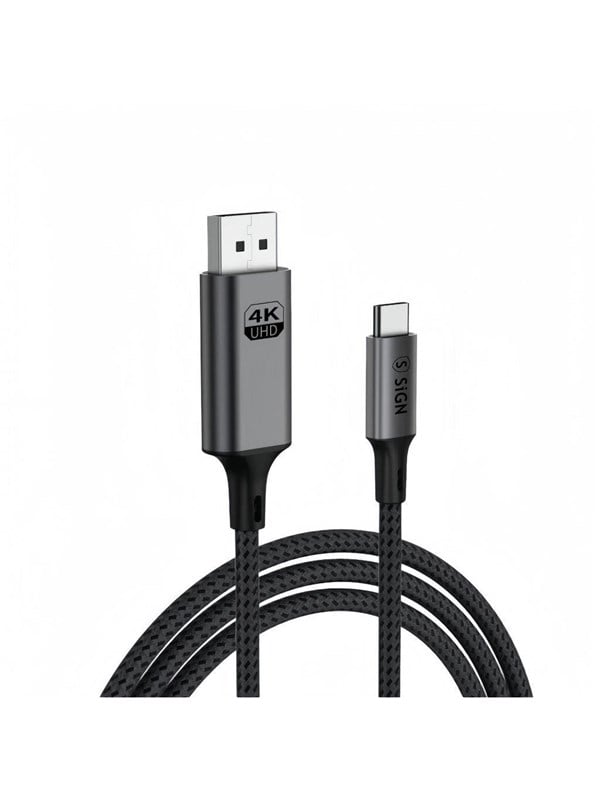 SiGN USB-C to DisplayPort cable 4K60Hz - 2m - black