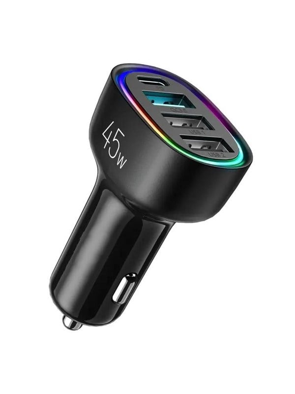 SiGN 4-Port Car Charger 45W - PD - QC 30 - Black