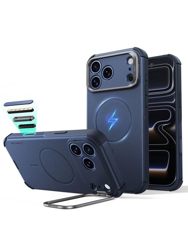ESR Cyber Tough Kickstand MagSafe Case for iPhone 18 Pro Max 17 Pro Max - Navy Blue
