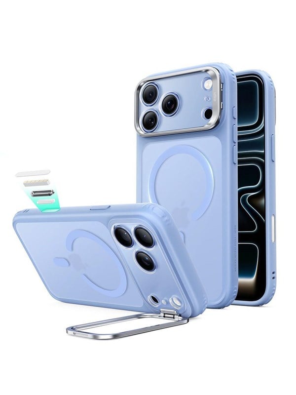 ESR Classic Hybrid Kickstand MagSafe Case for iPhone 18 Pro 17 Pro - Light Blue Matte