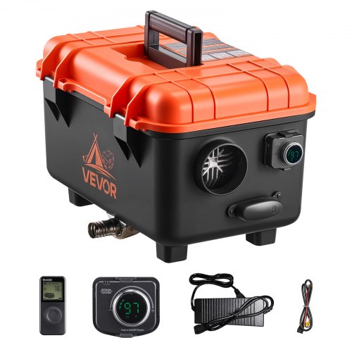 VEVOR Dieselheizung Lufterhitzer 8 kW DC 12 V/24 V tragbare Standheizung (All in One) mit Fernbedienung und LCD-Bildschirm, geringe Geräuschentwicklung, 4 L Kraftstofftank