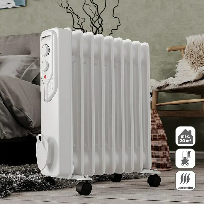 Voltomat HEATING Ölradiator (2.000 W, Raumgröße bis ca. 20 m², Weiß)