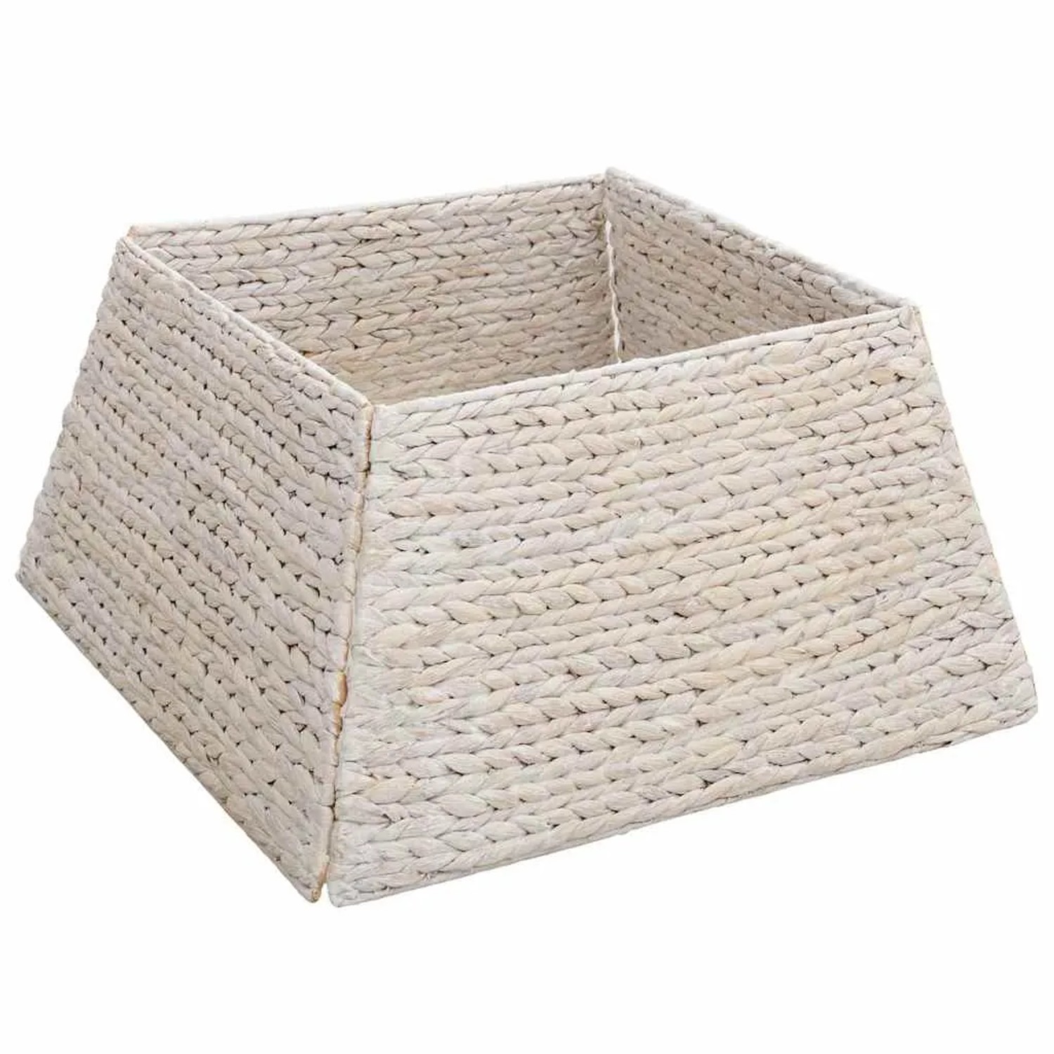 vidaXL Weihnachtsbaumkragen Weiß 50 x 50 x 25 cm Wasserhyazinthe 42020178