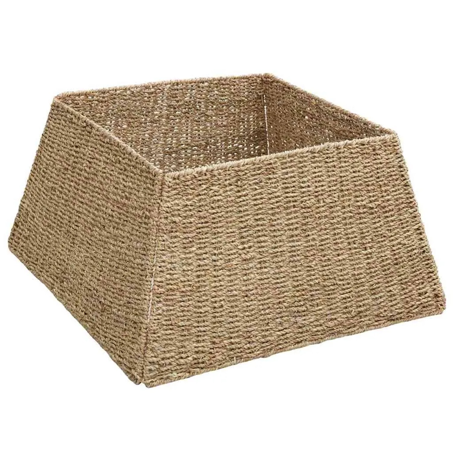 vidaXL Weihnachtsbaumkragen Braun 50 x 50 x 25 cm Seegras 42020181