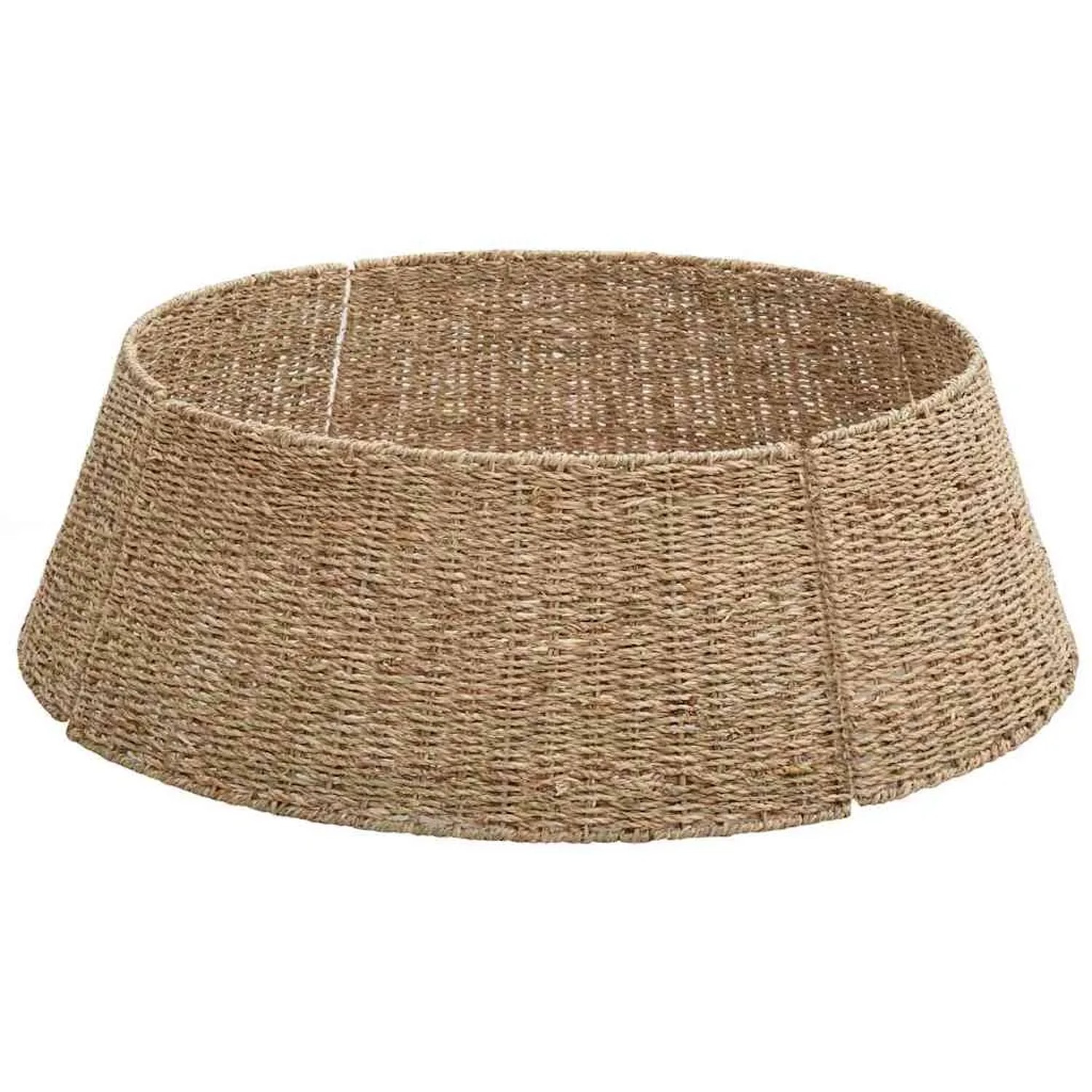 vidaXL Weihnachtsbaumkragen Braun 90 x 90 x 28 cm Seegras 42020170