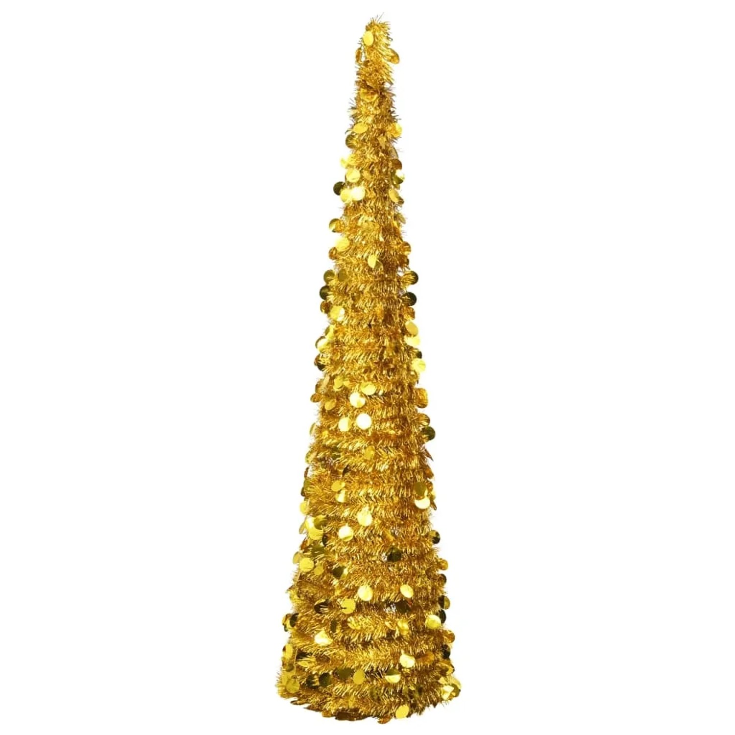 vidaXL Künstlicher Pop-Up-Weihnachtsbaum Golden 180 cm PET 320984