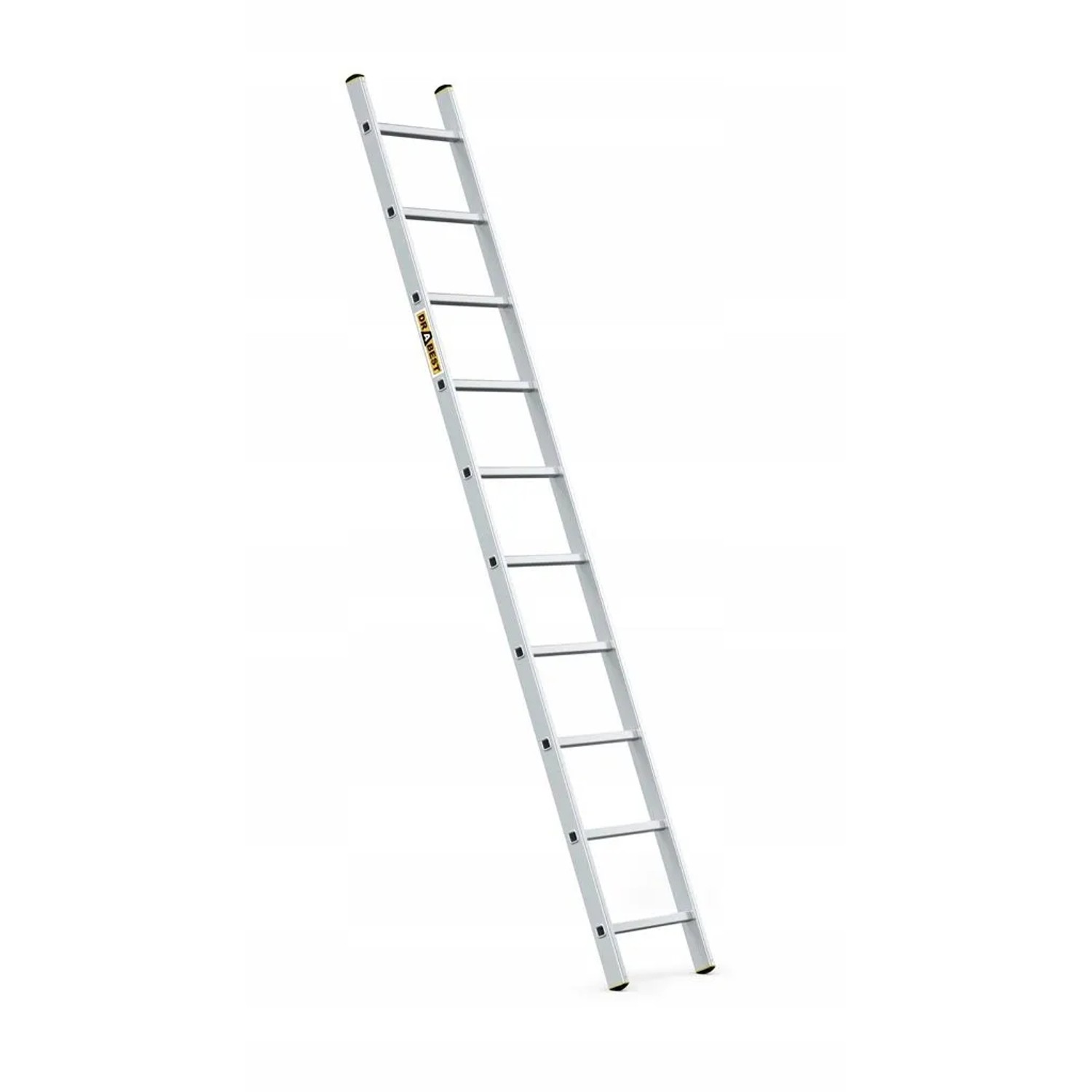DRABEST Professionelle Aluminium Anlegeleiter 1x10, 10 Sprossen