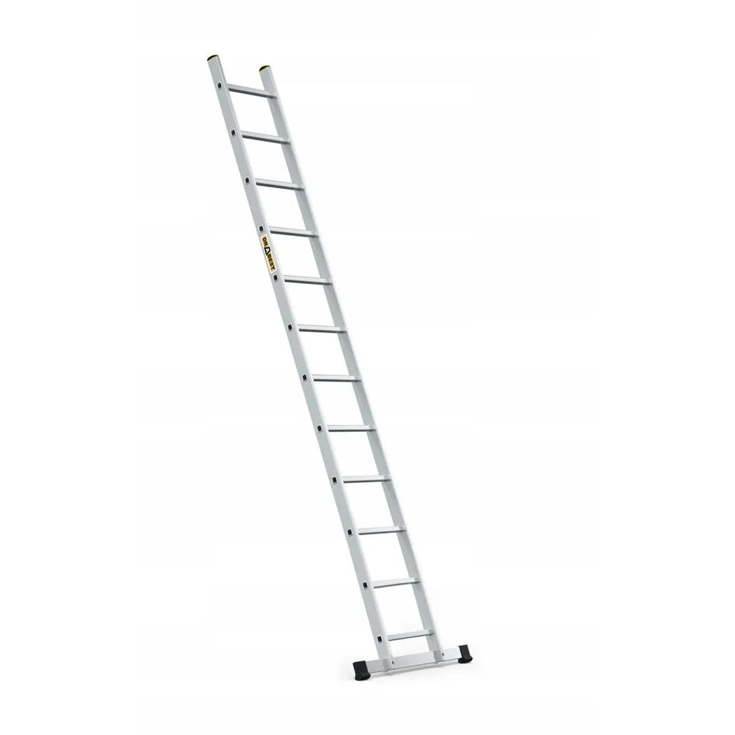 DRABEST Professionelle Aluminium Anlegeleiter 1x12, 12 Sprossen