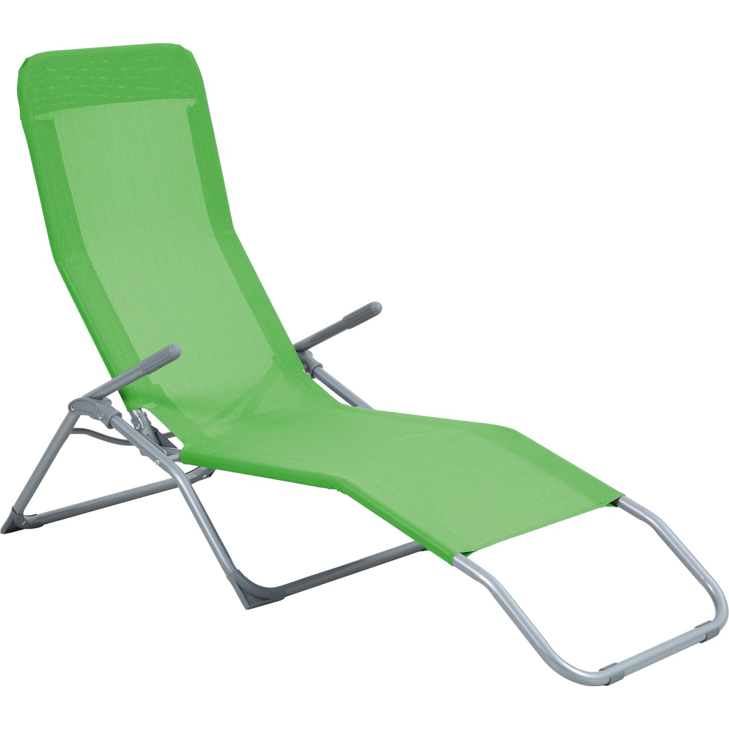 Sonnenliege Pando Klappbar 141 cm x 61 cm x 57-95 cm Hellgrün
